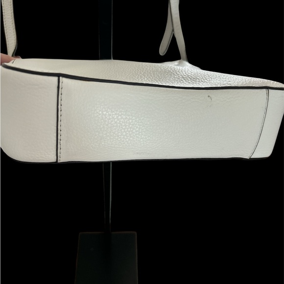 Michael Kors Optic White Leather Jet Set Travel Messenger Bag Purse - Picture 5 of 6